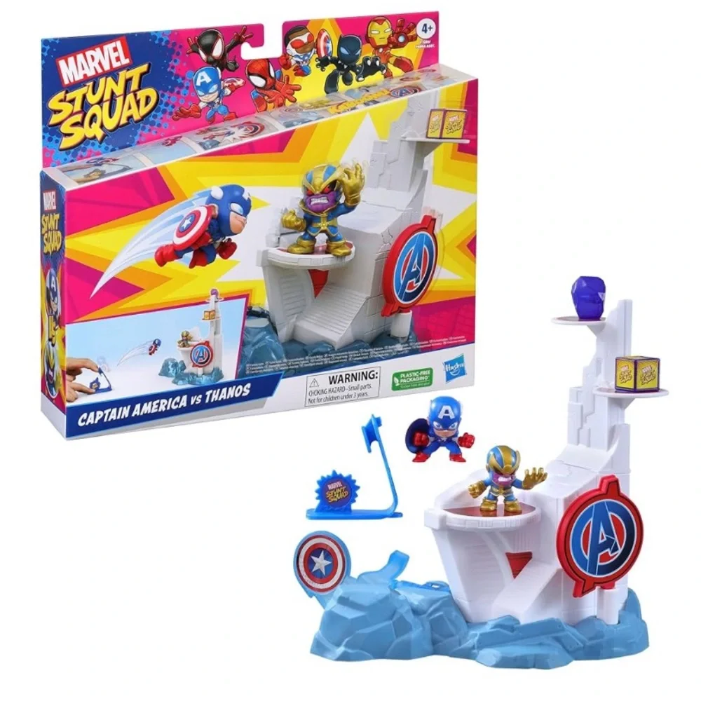 (New in box) Marvel Stunt Squad Action Playset - Captain America vs Thanos